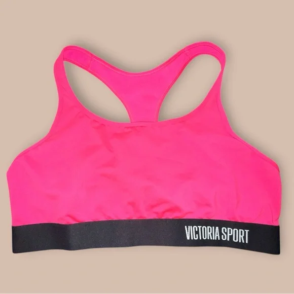 Victoria Sport Racerback Sports Bra Set of 2 Pink Black XL - Picture 4 of 7